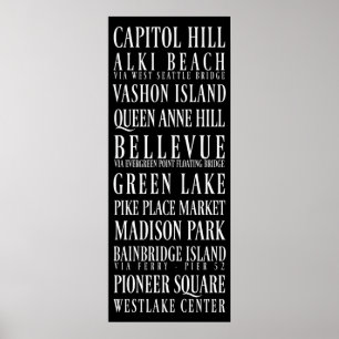 Seattle Subway Sign Poster