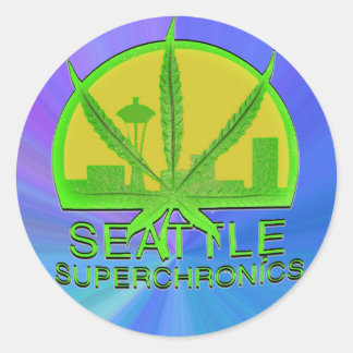 Seattle Superchronics Runder Aufkleber