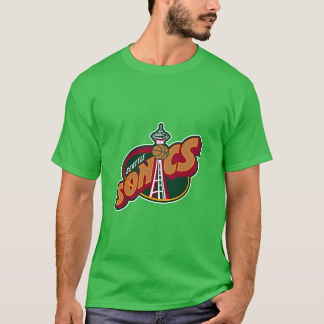 Seattle Supersonics Classic Design T- T-Shirt (Vorderseite)