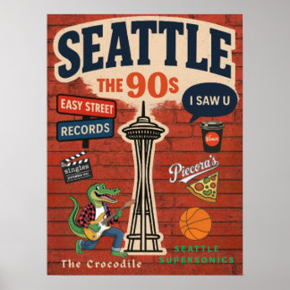 Seattle the 90er poster
