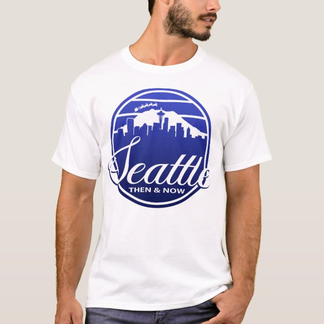 Seattle Then & Now T-Shirt (Vorderseite)