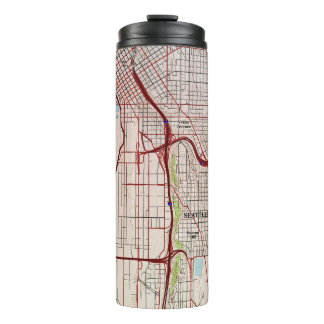 Seattle Topographic City Map Thermosbecher