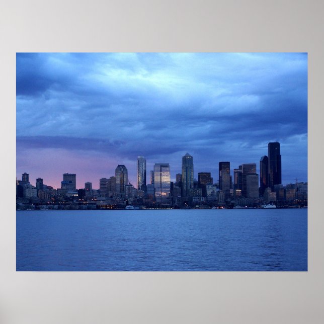 Seattle Under Clouds Poster (Vorne)
