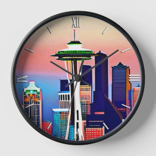 Seattle under the Dawn Sky Uhr