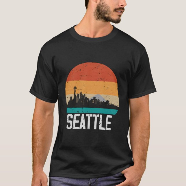 Seattle Usa Skyline Seattle T-Shirt (Vorderseite)
