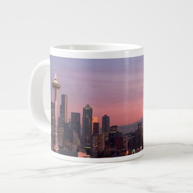 Seattle von Kerry-Park Jumbo-Tasse (Vorderseite Links)