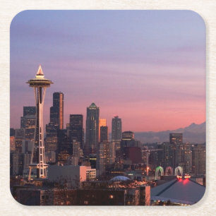 Seattle von Kerry-Park Rechteckiger Pappuntersetzer