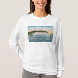 Seattle, WA - Ansicht von Kalakala Fähre auf Puge T-Shirt