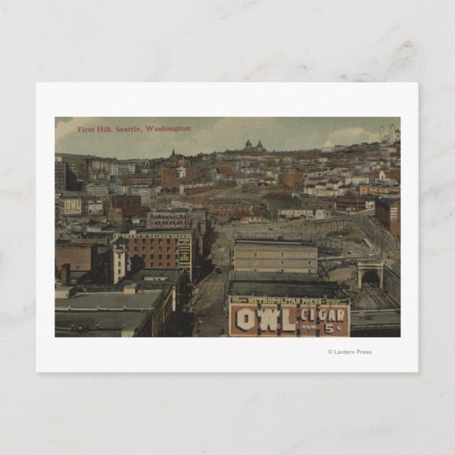 Seattle, WA - First Hill Postkarte (Vorderseite)
