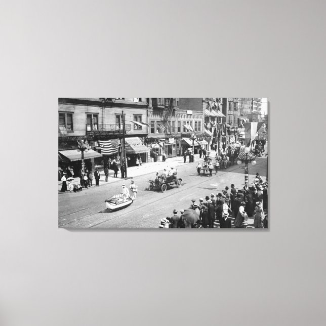 Seattle, WA Forth Jul Parade on Seneca Leinwanddruck (Vorderseite)