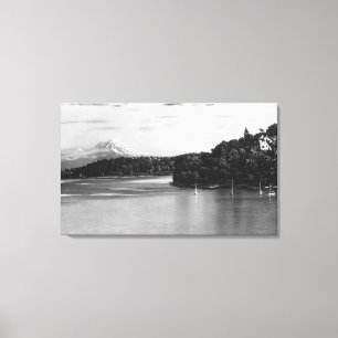 Seattle, WA Lake Washington Ansicht und Leinwanddruck