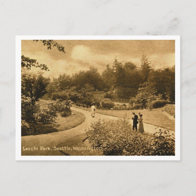 Seattle WA Leschi Park Vintag 1910er Postkarte (Vorderseite)