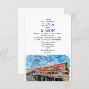 Seattle Wa Skyline Cityscape Hochzeit Einladung