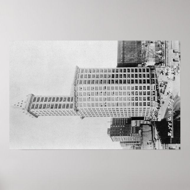 Seattle, WA - Smith Tower Gebäude Poster (Vorne)