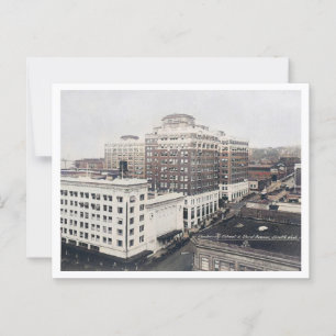 Seattle WA, University Street, Vintage inspiriert Postkarte
