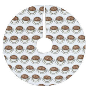 Seattle WA Washington Coffee Cup Latte Polyester Weihnachtsbaumdecke