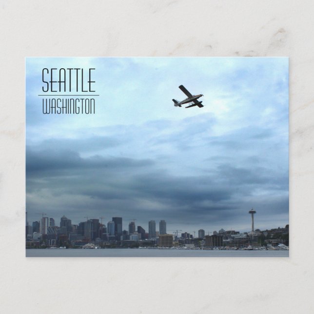 Seattle, WA-Wasserflugzeug, das von der Gewerkscha Postkarte (Vorderseite)