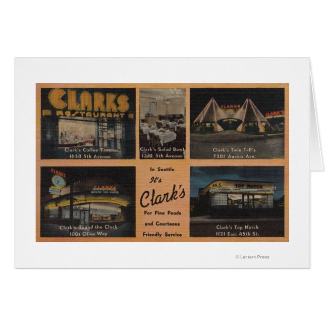Seattle, WAAD for Clark's Restaurants (Vorderseite (Horizontal))