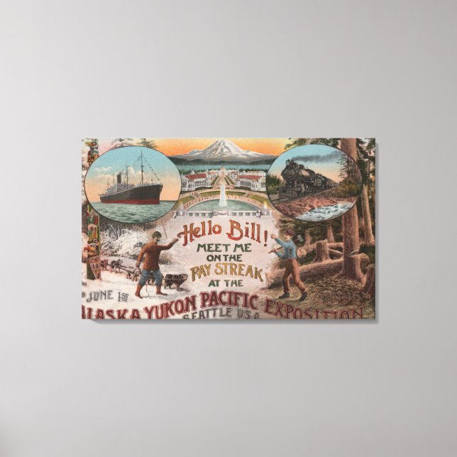 Seattle, WAAD für die Alaska Yukon Pacific Expo. Leinwanddruck (Vorderseite)