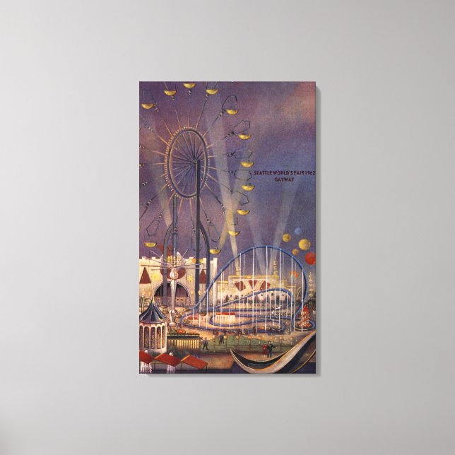 Seattle, Washington 1962 World's Fair Poster Leinwanddruck (Vorderseite)