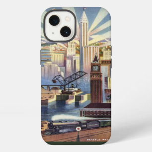 Seattle, Washington - Ansicht des Stadtzentrums iPhone 13 Hülle