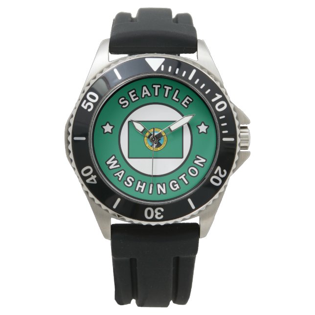Seattle Washington Armbanduhr (Vorderseite)