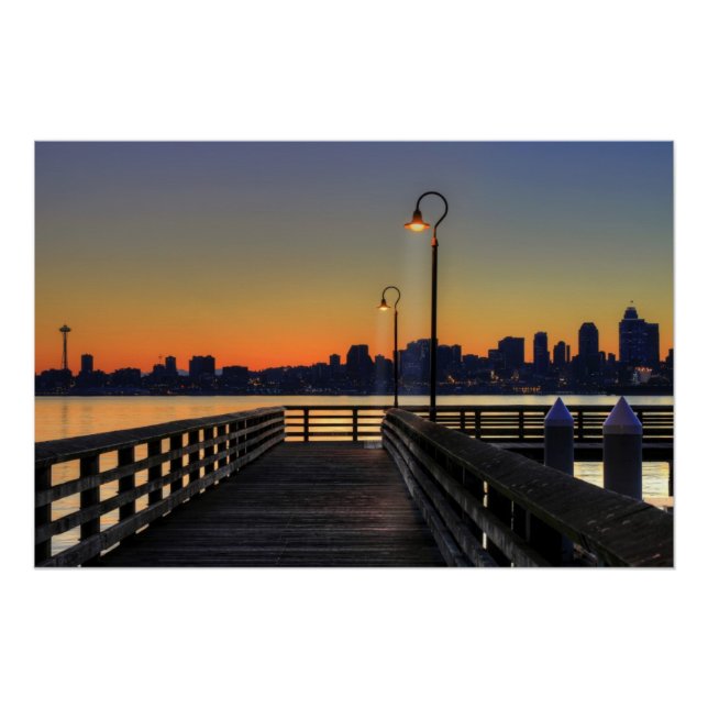 Seattle Washington Downtown Poster (Vorderseite)