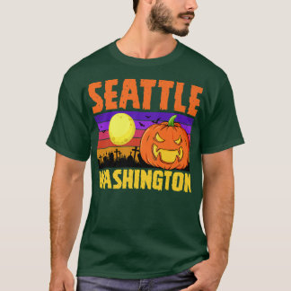 Seattle Washington Happy Halloween Party Local Cit T-Shirt