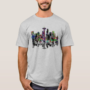 Seattle, Washington in Graffiti T-Shirt
