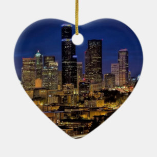 Seattle, Washington Keepake, Souvenir Christmas Keramik Ornament