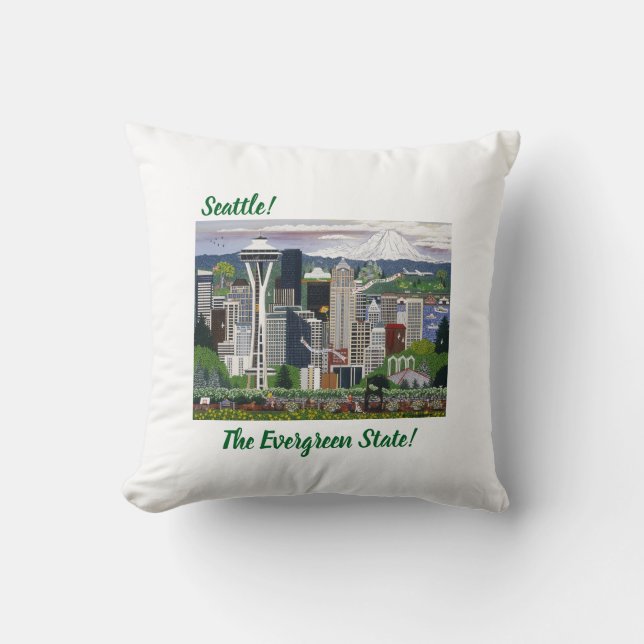 Seattle Washington Kissen (Vorderseite)