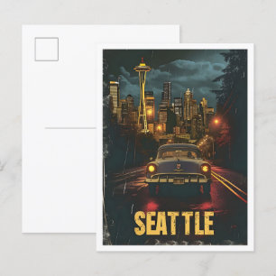 Seattle Washington Klassisch Retro Vintage Reise Postkarte
