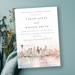 Seattle Washington Landschaft Hochzeit Jubiläum Einladung