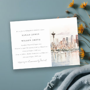 Seattle Washington Landschaft Probeessen Einladung