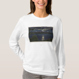 Seattle, Washington - Moonlit Ansicht von Mt. T-Shirt
