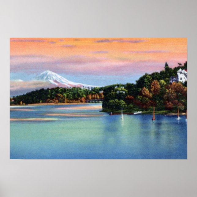 Seattle Washington Mount Rainier Poster (Vorne)