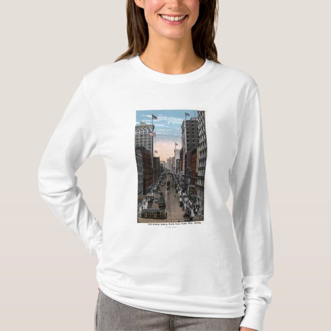 Seattle, Washington - Nordansicht von 2. T-Shirt (Vorderseite)