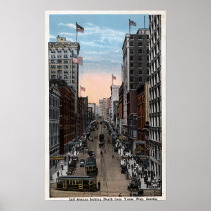 Seattle, Washington - North View 2. Poster