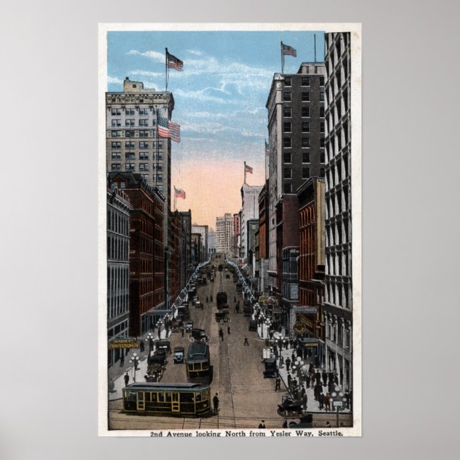 Seattle, Washington - North View 2. Poster (Vorne)