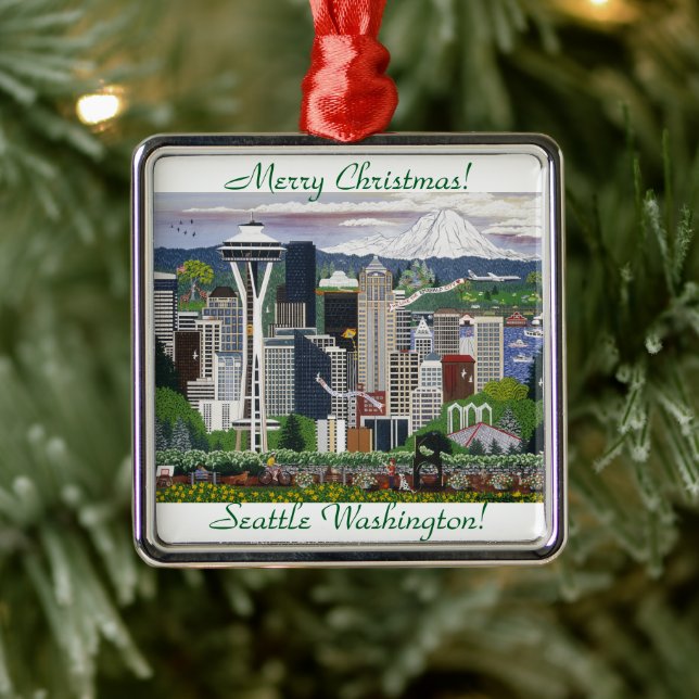 Seattle Washington Ornament Aus Metall (Baum)