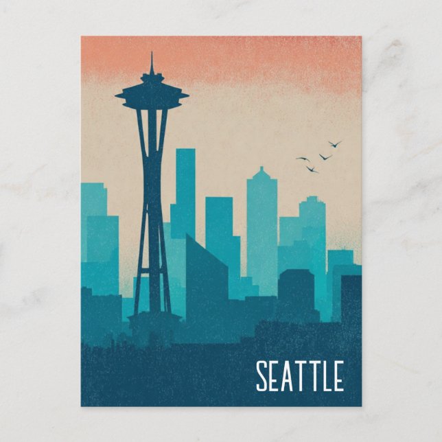 Seattle Washington Postkarte (Vorderseite)