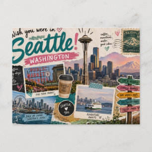 Seattle Washington Reise-Postkarte Feiertagspostkarte