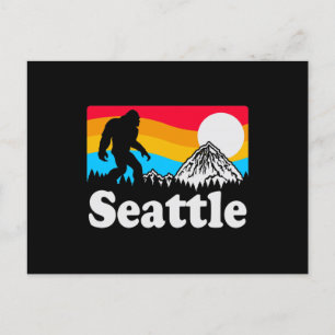 Seattle Washington Retro Bigfoot Postkarte