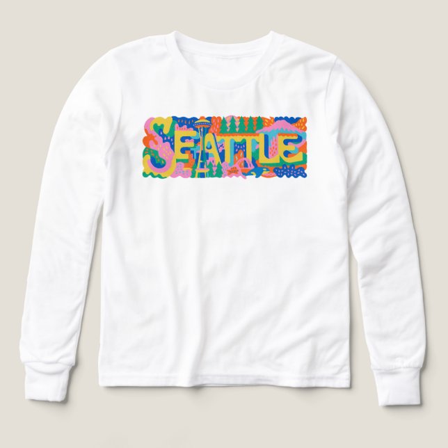Seattle Washington Retro-Reise PNG | Space Needle (Design Vorderseite)