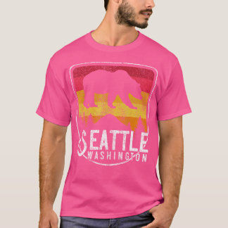 Seattle Washington Retro Wandern Im Freien T-Shirt