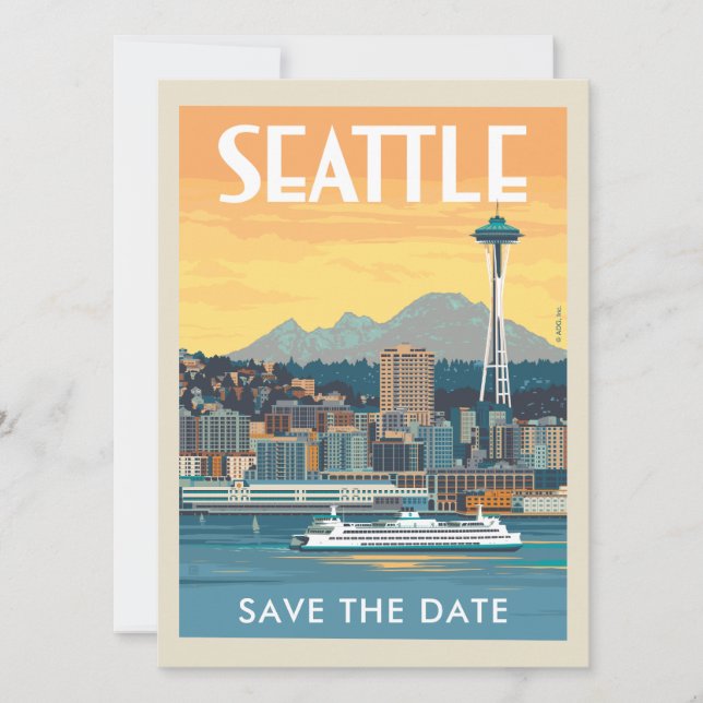 Seattle, Washington | Save The Date (Vorderseite)