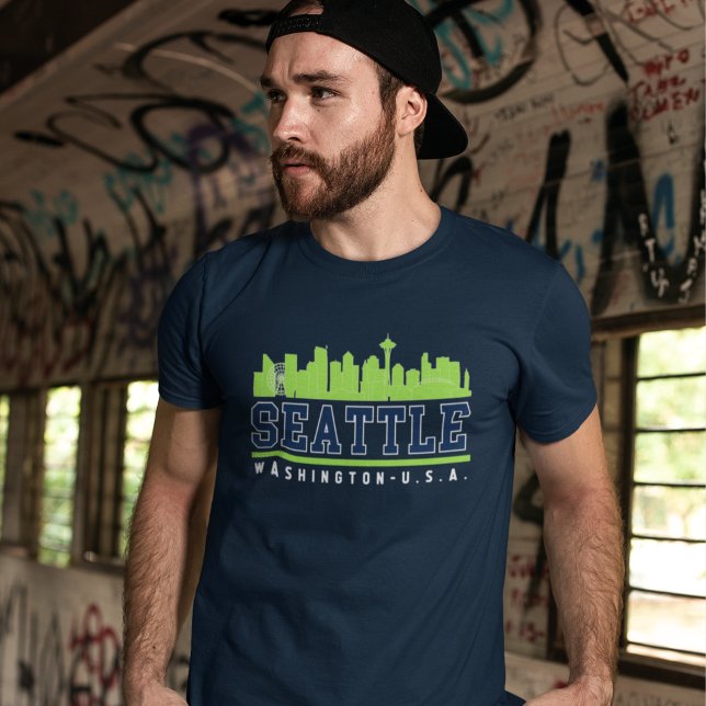 Seattle Washington Skyline City T-Shirt (Von Creator hochgeladen)