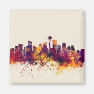 Seattle Washington Skyline Magnet