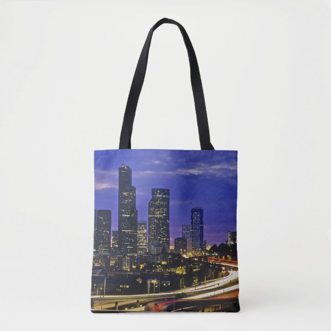 Seattle, Washington Skyline nachts (Vorderseite)