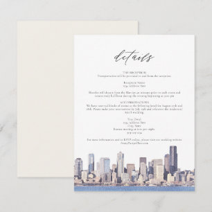 Seattle Washington Skyline Reise-Details Karte
